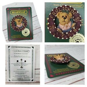 BearWear Frolickin F.O.B 2002 Vintage Brown Bear Lapel Pin